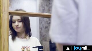 JOYMII - Slutty 18yo Teen Welcomes Her New Stepbrother With A Perfect Morning Fuck -