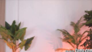 Tanned Babe trying on panties and teasing on cam