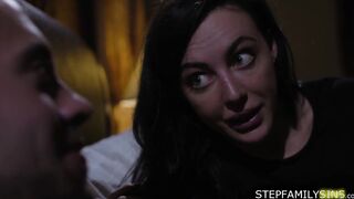 Petite stepsis sharing bed and having sex with stepbro