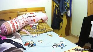 Chinese stepmom toying and texting (hidden cam)