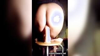 showing of my ass while riding dildo