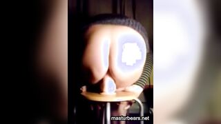 showing of my ass while riding dildo