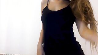 Gorgeous Long-haired Brunette Masturbating