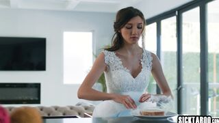 Wedding jitters were shattered with sex