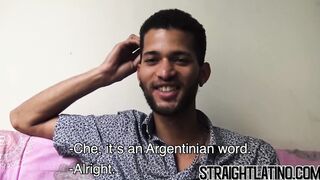 Cute Latin dude sucking and banging men for the first time