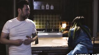Tommy Pistol's eager cock penetrates Karen's wet twat