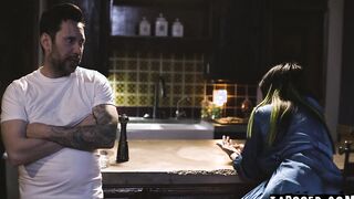 Tommy Pistol's eager cock penetrates Karen's wet twat