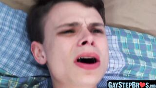 Youthful gay shoots cum after crude stepfamily entrance