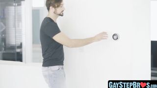 Twink prodded by stepbro before without any protection beating