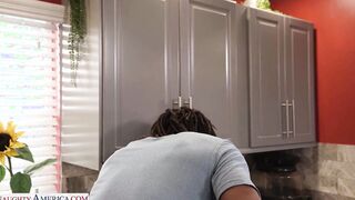 Busty black hot wife cheats on husband with neighbor