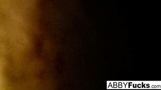 Abigail takes a shower & shaves vagina!