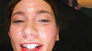 Julie skyhigh gets double penetration anal and jizzes with bukkakes