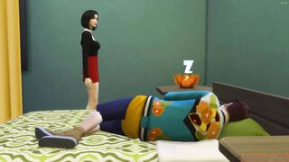 Korean Sister Fucks Sleeping Brother After Waking Him Up Blowing