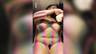 Freaky Goddess Plays With Her Tasty Hooters On 3XLG
