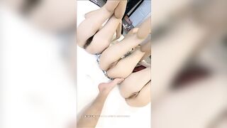 Having fun with 3 great freaky oriental