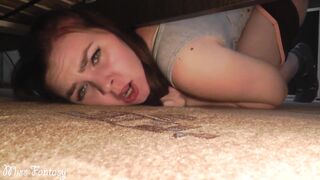 Banged my stepsister when she was stuck under the bed