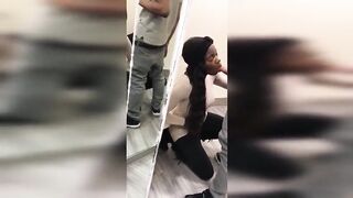 Lovers got caught into dressing room