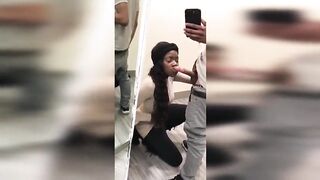 Lovers got caught into dressing room
