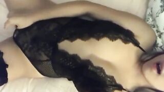 Stunning beauty chinese fucks a huge white penis