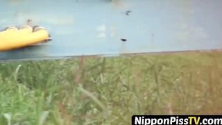Japanese delights feel embarrassed when watched while peeing