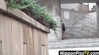 Japanese delights feel embarrassed when watched while peeing