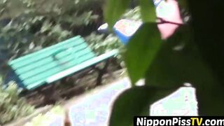 Japanese delights feel embarrassed when watched while peeing