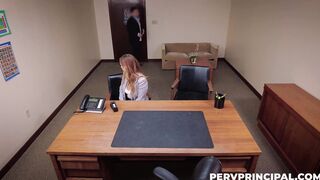 Big tits mom begs the principal to help her daughter