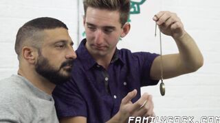 Stepfather fucks his stepson in taboo hypnotization porn