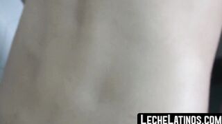 Gay Latino friends make out bareback in the hot shower