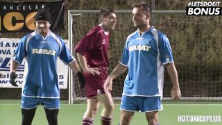 Cock Hungry Blonde Gets Coarse Double Penetration After Football Match - LETSDOEIT -