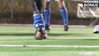 Cock Hungry Blonde Gets Coarse Double Penetration After Football Match - LETSDOEIT -
