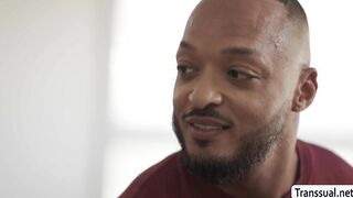 Stepfather comforts his TS stepteen by fucking her ass