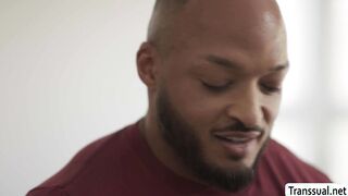 Stepfather comforts his TS stepteen by fucking her ass
