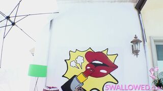 SWALLOWED Summer Vixen slurps it up