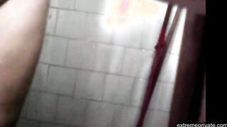 cunt and ass Colombian stepmom spied in shower