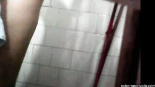 cunt and ass Colombian stepmom spied in shower