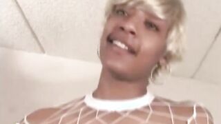 Black Bitch In Fishnets Does Ghetto Dick