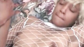 Black Bitch In Fishnets Does Ghetto Dick