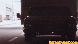 Retro gay fella spreads legs for an astonishing ass banging