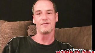 Mature homo masturbates hard while fingering his asshole