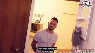 German tourist pick up hispanic bimbo inside greek holiday