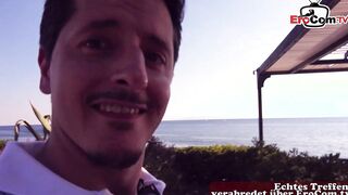 German tourist pick up hispanic bimbo inside greek holiday