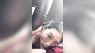 Asian Beauty Sucks BBC in His Car