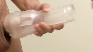 Tattooed athletic teen deepthroats big throbbing Latino cock