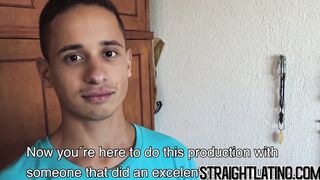 Dick eating and rough ride for first time gay Latin dude
