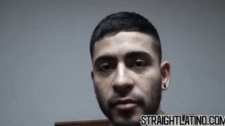Straight Latin man has first time fun session with a dick