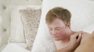 A caring mother gave a blowjob and gave her stepson an orgasm