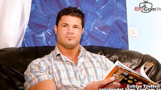 German lucky housewife is allowed to banged a bodybuilder at casting