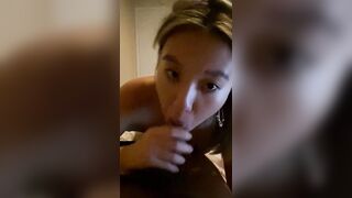 Pretty Asian Teen Sucks Black Cock