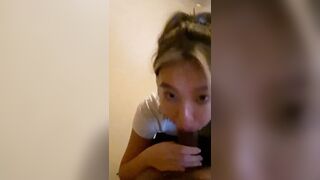 Pretty Asian Teen Sucks Black Cock